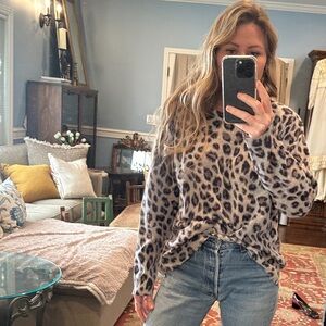 Leopard Charter Club Cashmere Women's Sweater 1x